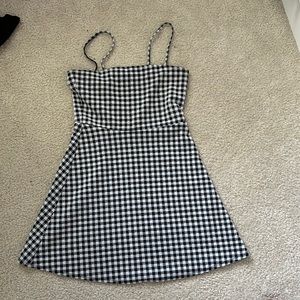 black and white dress